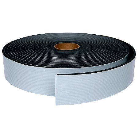 Fita EVA Preto Adesivo 1 Lado - 5mm X Larg 50mm x 10 Metros