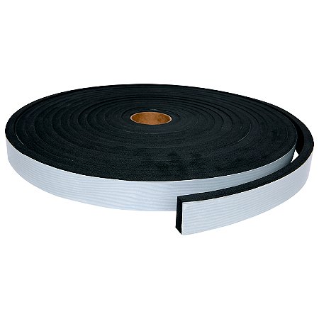 Fita EVA Preto Adesivo 1 Lado - 10mm X Larg 30mm x 10 Metros