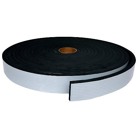 Fita EVA Preto Adesivo 1 Lado - 10mm X Larg 40mm x 10 Metros