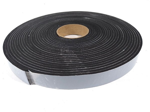 Fita de Vedação em Espuma Neoprene Preto 3mm x 20mm x 10m