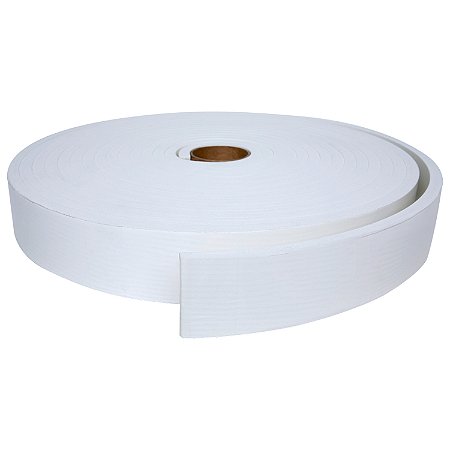 Fita Vedação Eva Branco Adesivado 1 Lado 10mm X 50mm X 10m