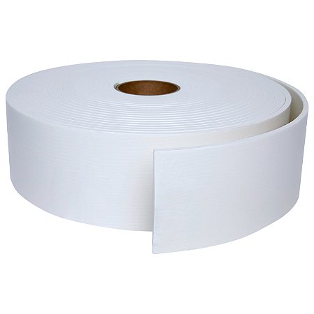 Fita Vedação Eva Branco Adesivado 1 Lado 5mm X 70mm X 10m