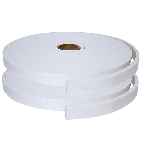 Ripado Eva Branco Autocolante Larg 2,5cm X 8mm X 20 Metros