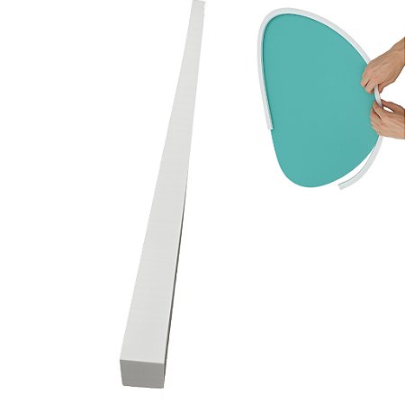 Fita Eva Branco Autocolante 2cm X Larg 2cm X 1m