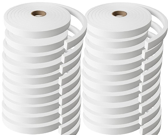 Fita Eva Branco Autocolante 1 Lado 15mm X Larg 2cm X 100 Mts