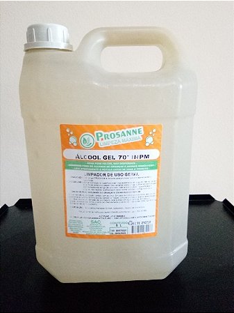 ALCOOL GEL 70° INPM - 5 LITROS