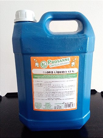 CLORO LIQUIDO 12% - 5 LITROS
