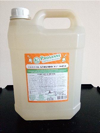 ALCOOL LIQUIDO 70° INPM - 5 LITROS