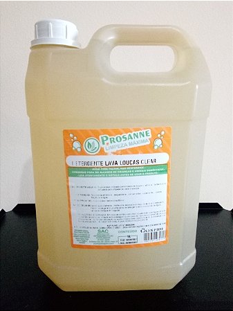 DETERGENTE LAVA LOUÇAS CLEAR - 5 LITROS - PROSANNE