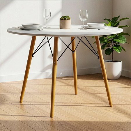 Mesa Redonda Eiffel 120cm - Branco