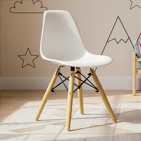 Cadeira Infantil Charles Eames Eiffel - Branco