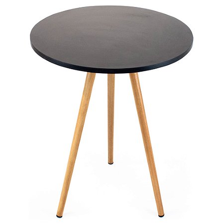 Mesa Redonda Tripé 60cm - Preto