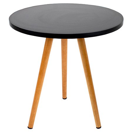 Mesa Redonda Tripé 50cm - Preto