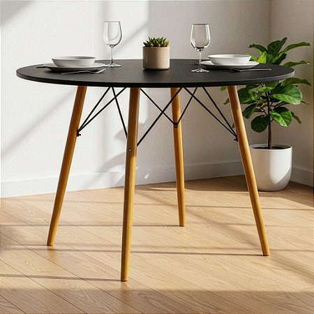 Mesa Redonda Eiffel 100cm - Preto