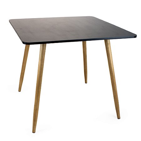 Mesa Quadrada Sofia 90cm - Preto