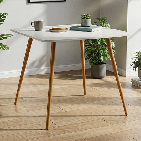 Mesa Quadrada Sofia 90cm - Branco