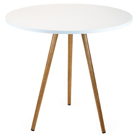 Mesa Redonda Tripé 80cm - Branco