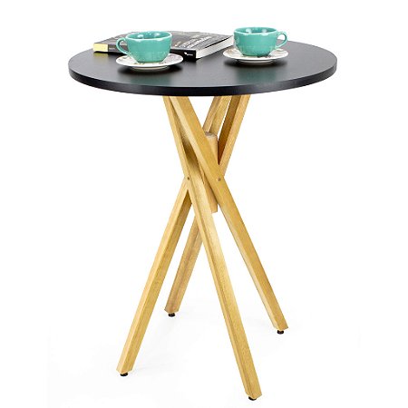 Mesa Redonda Bistrô 60cm - Preto