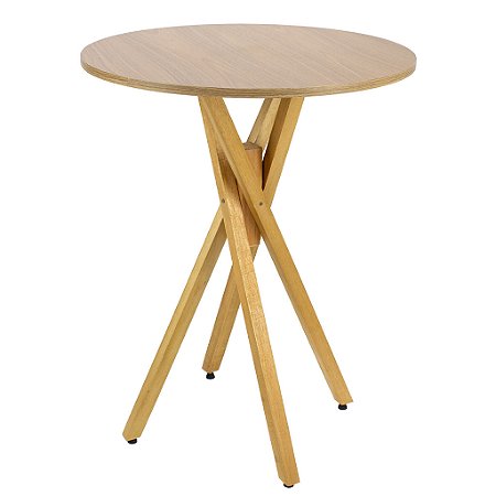 Mesa Redonda Bistrô 60cm - Louro Freijó