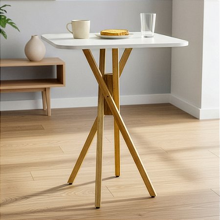 Mesa Quadrada Bistrô 60cm - Branco