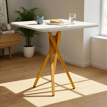 Mesa Quadrada Bistrô 70cm - Branco