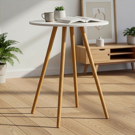 Mesa Redonda Sofia 70cm - Branco