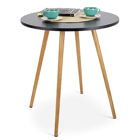 Mesa Redonda Sofia 70cm - Preto