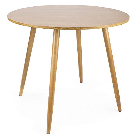 Mesa Redonda Sofia 90cm - Louro Freijó