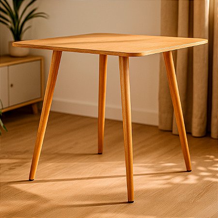Mesa Quadrada Sofia 70cm - Louro Freijó
