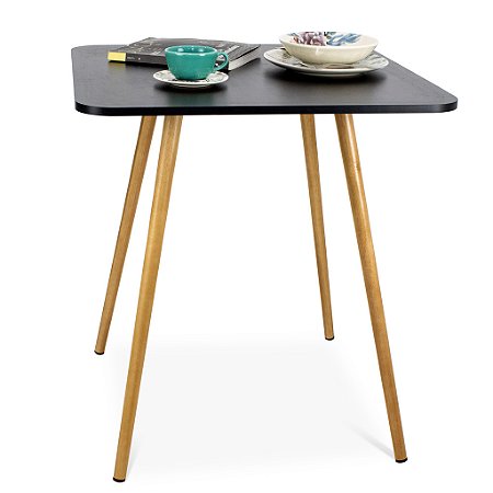 Mesa Quadrada Sofia 70cm - Preto