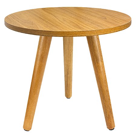 Mesa de Canto Redonda 30x35cm - Louro Freijó