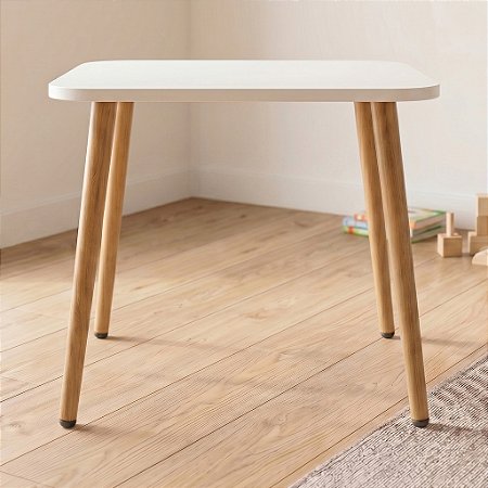 Mesa Infantil Retangular 60x40cm - Branco