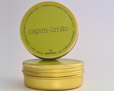 Vela aromática capim-limão 50g pocket | bemthivi