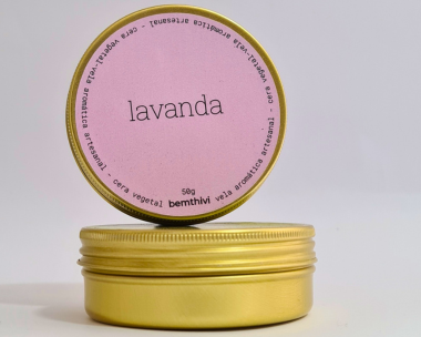 Vela aromática lavanda 50g pocket | bemthivi