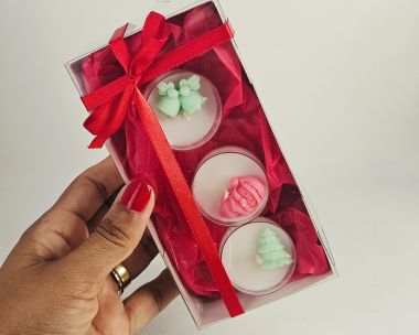 Kit mini vela decorada natal biscoito gengibre especial final de ano|bemthivi