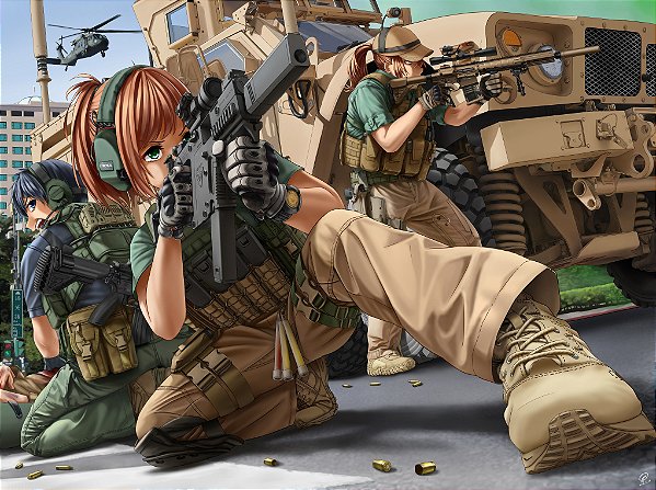 Pintura Numerada Military Anime Tecido Pincéis e Tintas T69