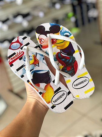Chinelo Mickey e Pato Donald