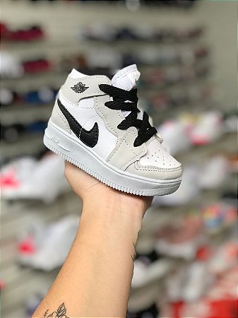 Nike Jordan Branco e Cinza Infantil - Moda Brás