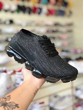 Nike vapormax cinza e preto sales