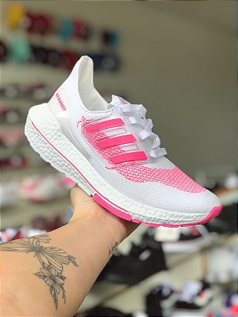 Ultraboost Branco e Rosa