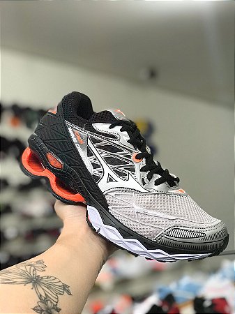 Tênis Miz Wave Creation 20 Prata/Preto/Laranja