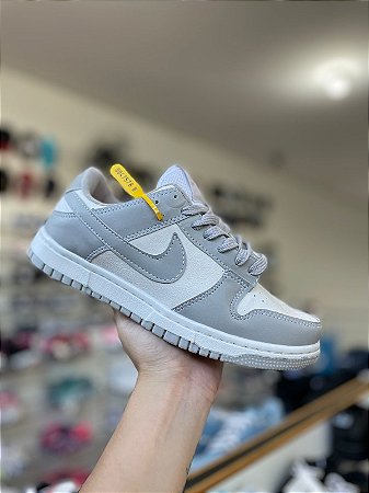 NK Dunk Low Pro Cinza e Branco