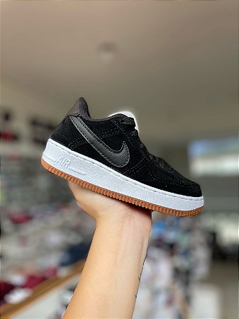 NK Air Force Infantil Camurça Preto Branco