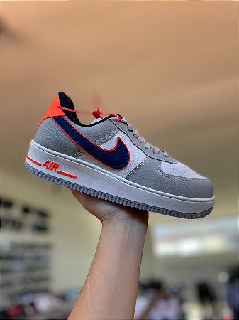 NK Air Force Premium-Cinza/Azul/Laranja