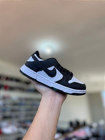 NK Dunk Low Infantil-Preto e Branco
