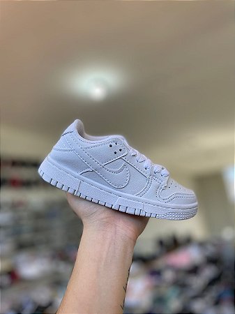 NK Dunk Low Infantil-Branco