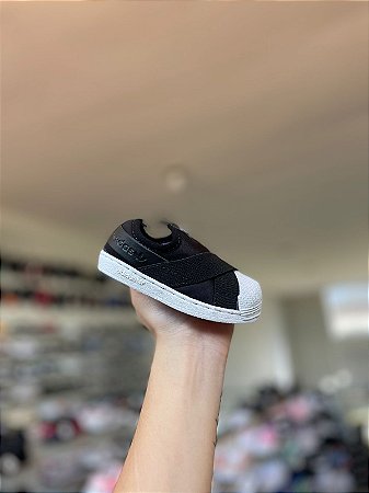 Adidas Slip On Bebê-Preto e Branco