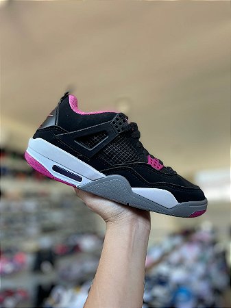 Nike Jordan Retro 4 Preto e Pink