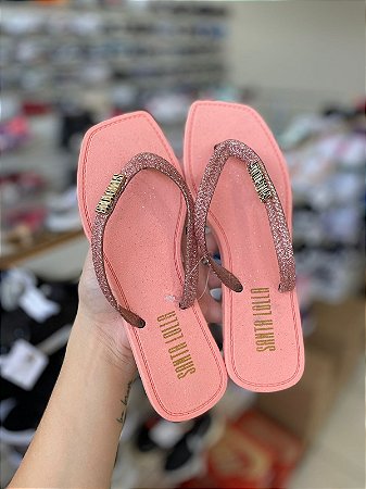 Chinelo Santa Lolla Glitter-Rosa