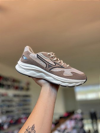 Mizuno Wave Rider-Marrom e Bege